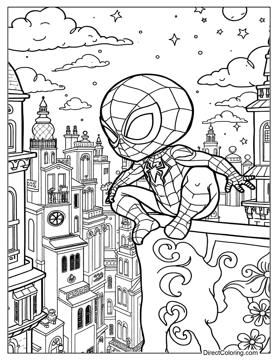 Coloring Page Spiderman